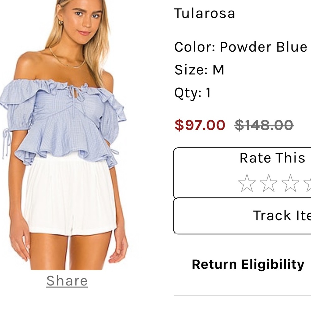 Tularosa Off the shoulder top